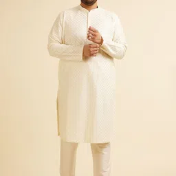 Manyavar Men Regular Kurta with Pyjamas image 1