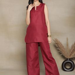 LetsDressUp Women Solid Cotton Kurta with Palazzo-image-41