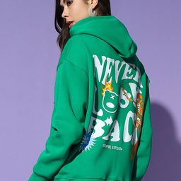GRIFFEL Women Printed Hooded Sweatshirt-picture-7
