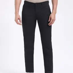 Peter England Casuals Men Checked Super Slim Fit Trousers-image-42