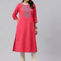 Alena Ethnic Motifs Embroidered Kurta-49