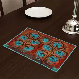 SEJ by Nisha Gupta Brown & Blue Placemats - Set of 6-image-75