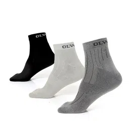 OLWEN Men Pack Of 3 Patterned Cotton Ankle Length Socks-11