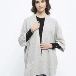 MADAME Grey TexturedShrug-image-11