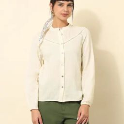 U.S. Polo Assn. Off White Cotton Regular Fit Shirt-image-52