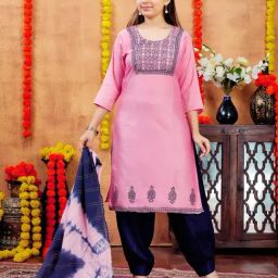 Aarika Girls Pink Printed Kurti-image-66