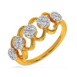 Kisna Diamond & Gold Jewellery Makayla 14k (585) Diamond & Gold Ring For Women-picture-37