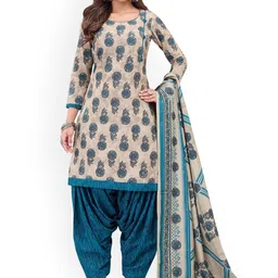 SALWAR STUDIO Floral Printed Pure Cotton Unstitched Dress Material-image-97