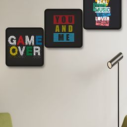 Myntra Elegant Homes Black & White 3 Pieces Motivational Quotes Wood Wall Art-image-61