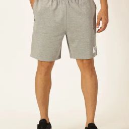 Thomas Scott Grey Melange Regular Fit Shorts-image-12