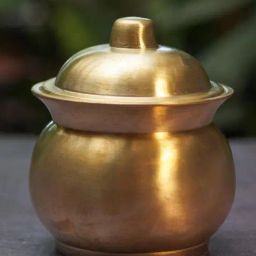 Ambi Handmade Artisanal Fine Finish Pure 100% Kansa Ghee Pot With Spoon-40
