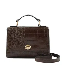 Accessorize London Jessica Brown Textured Small Sling Handbag-image-75