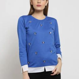 Belle Fille Blue Embellished Sweatshirt-image-47