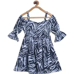 Tales & Stories Kids Blue Printed Dress-picture-24