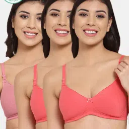 Inner Sense Organic Cotton Antimicrobal Padded t-shirt Bra (Pack of 3)-picture-11