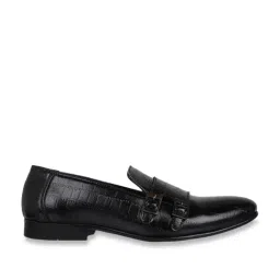 Carlton London Men's Jet Black Monk Shoes-image-17