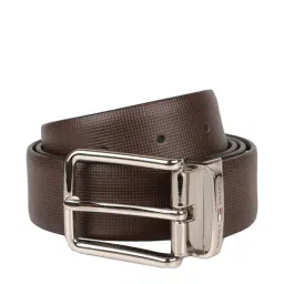 Tommy Hilfiger Edward Brown Leather Reversible Belt for Men-picture-29