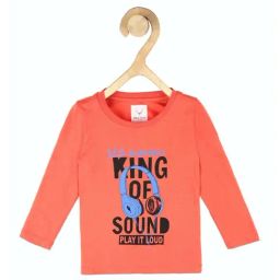 Allen Solly Junior Peach Cotton Graphic Full Sleeves T-Shirt-picture-40