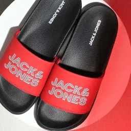 Jack & Jones Men's Red Slides image 1
