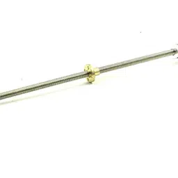 Invento Nema 17 4.2 Kg-cm Stepper Motor + Flexible coupling + 200mm (0.2 mtr) M6 6mm 1mm Pitch Threaded Rod + Brass Nut For DIY ISC 1955-2-44