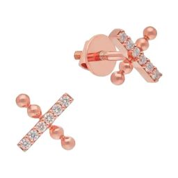 Malabar Gold and Diamonds 18K (750) BIS Hallmark Rose Gold Earring for Women-image-93