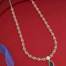 Kushal's Fashion Jewellery Green Polished Zircon Choker Necklace-picture-19