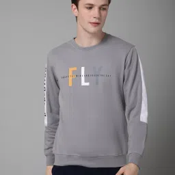 Cantabil Grey Regular Fit Printed Sweatshirt image 1