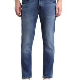 Simon Carter London Regular Fit Navy Lightly Washed Mid Rise Jeans-image-70