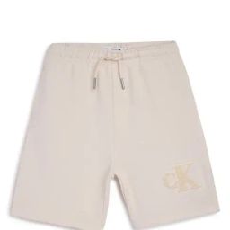 Calvin Klein Jeans Kids Beige Logo Print Shorts-picture-17