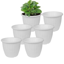 Kuber Industries Set of 4 White Textured Planter-11