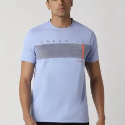 Van Heusen Blue Slim Fit Printed T-Shirt-picture-34