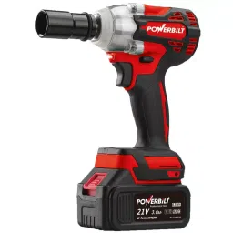 POWERBILT 21 V-1.0 A DC 12.7 mm Red & Black Brushless Cordless Impact Wrench, PBT-CL-WR21-image-55