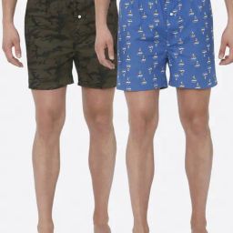Urban Scottish Multicolored Regular Fit Printed Boxers - Pack Of 2-image-32