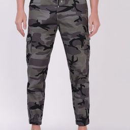 BAESD Men Cotton Camouflage Printed Mid-Rise Joggers-image-60
