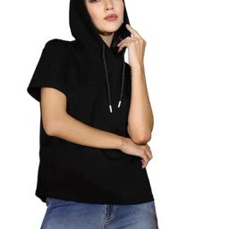 Global Republic Black Cotton Graphic Print Hoodie-image-88