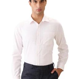 Park Avenue Red Regular Fit Checkered Formal Shirt-picture-15