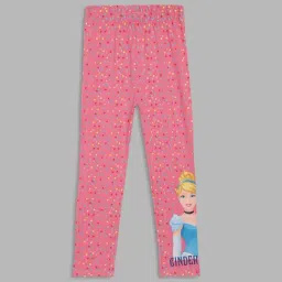 Blue Giraffe Girls Pink Cotton Printed 1 Leggings-image-57
