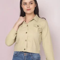 BUYNEWTREND Beige Regular Fit Jacket-image-56