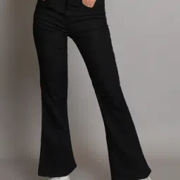 Kotty Black Cotton Lycra Solid Jeans-picture-23