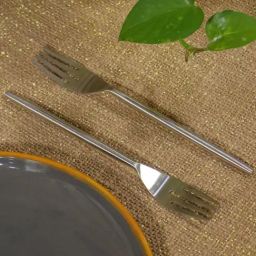 Ambi Handcrafted Steel Fork Set Of 4 - Matt Finish-43