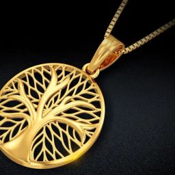 Joyalukkas 22k Gilded Foliage Pendant-image-25