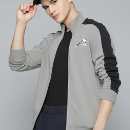 ALCIS Grey Regular Fit Self Pattern Sports Jacket image 3