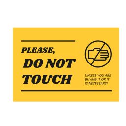 Color World Express Canvas Printed Do Not Touch Signage without Frame 11x17 inch (Pack of 3)-42