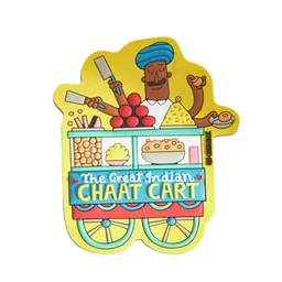 Chumbak Yellow & Blue Chaat Cart Magnet-image-0