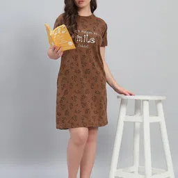 SEPHANI Women Floral Printed Pure Cotton Nightdress-image-60