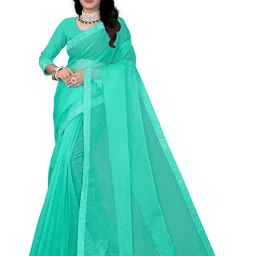 Pemal Designer Embellished Beads and Stones Organza Saree-picture-40