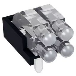 MENTOR PCB Mounted 4-Way Right Angle LED Light Pipe Bi-Level-Row Clear Dome Lens, 1296.2022 (Pack of 100 Pcs)-image-74