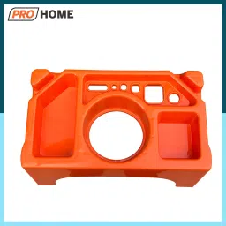 Pro Home 4 Steps Aluminium Ladder Front Step 142 cm Load Capacity 250 Kg With Platform & Tool Tray Orange image 2