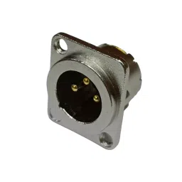 SETMI INDIA XLR Socket Connector Male 3-Pin with Gold-Plated Brass Pins, Silver-picture-13