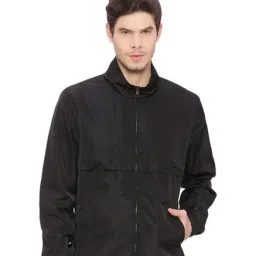 Basics Black Full Sleeves Mock Collar Jacket-image-94